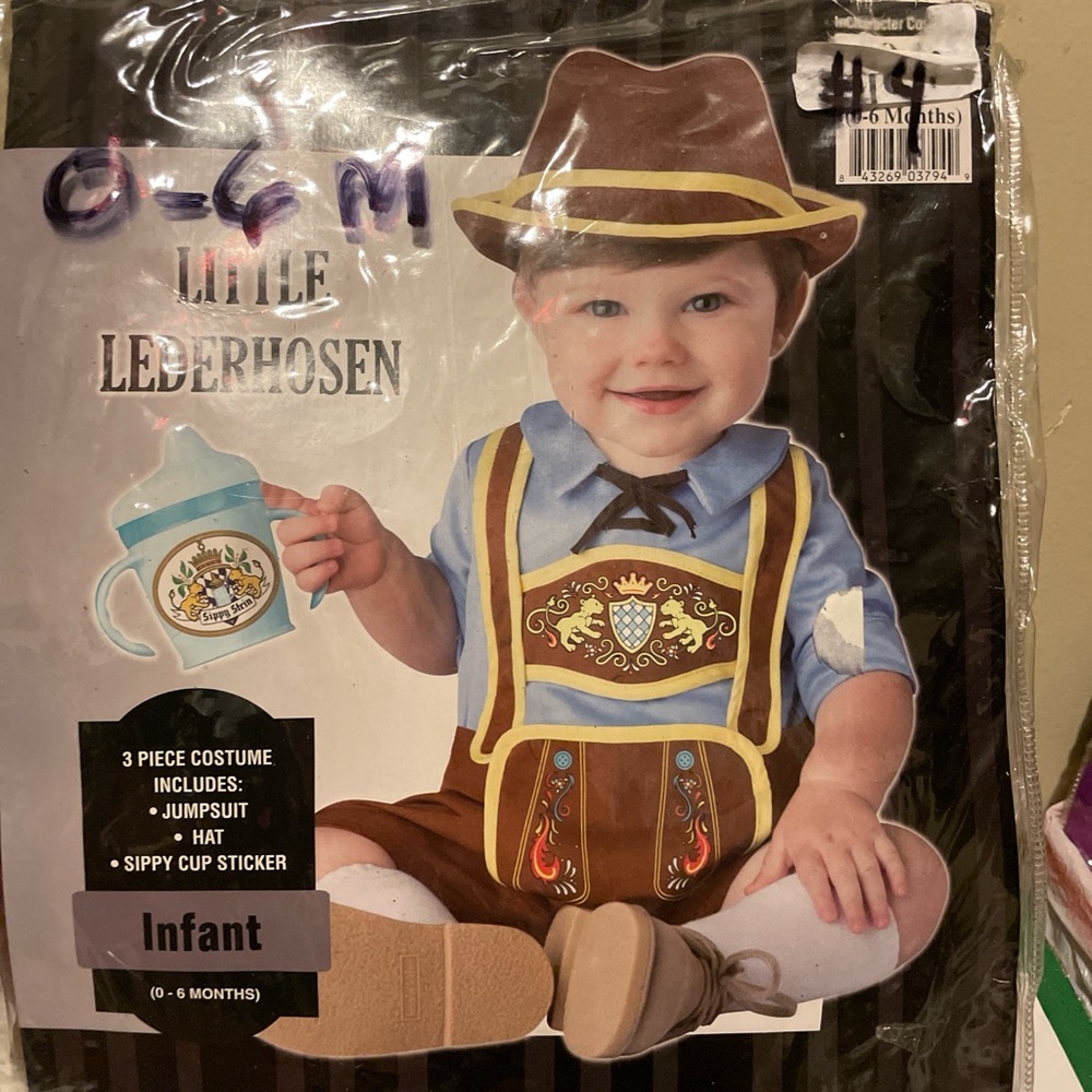 Infant Little Lederhosen Costume size 0-6 months